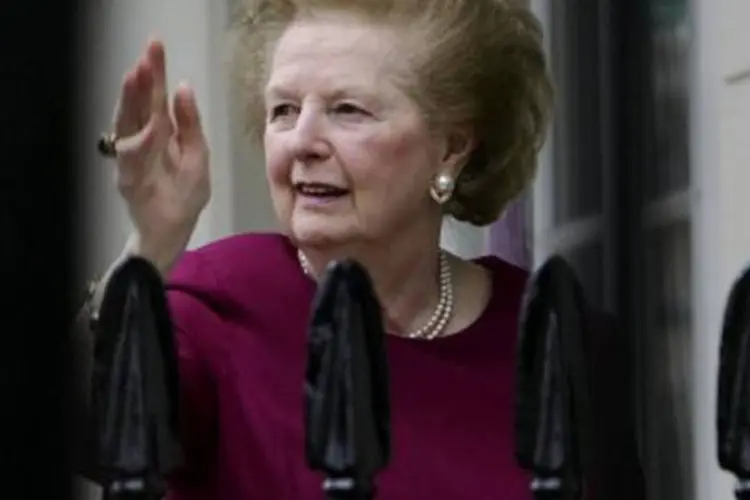 
	Margaret Thatcher:&nbsp;Thatcher, cujos 11 anos no poder mudaram para sempre o Reino Unido para a alegria de alguns e a revolta de outros, sofria de mal de Alzheimer e estava havia v&aacute;rios anos reclusa em sua casa.
 (Leon Neal/AFP)