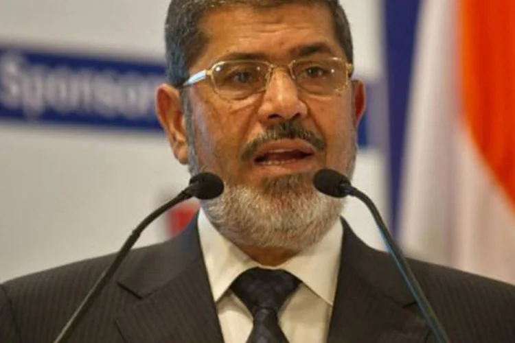 
	O presidente eg&iacute;pcio, Mohamed Mursi:&nbsp;apesar de ter reconhecido que o n&iacute;vel dos v&iacute;nculos comerciais entre Egito e Brasil ainda &eacute;&nbsp;&quot;baixo&quot;, o presidente prev&ecirc; que as trocas entre os dois pa&iacute;ses aumentar&aacute; nos pr&oacute;ximos anos.
 (Manan Vatsyayana/AFP)