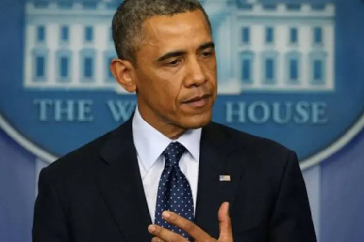 
	Obama: &quot;nossas ora&ccedil;&otilde;es est&atilde;o com a cidade de West&quot;, disse
 (Mark Wilson/AFP)