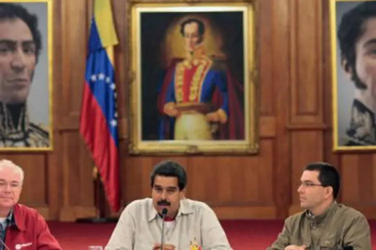 
	O presidente eleito Nicol&aacute;s Maduro: ele recebeu o apoio quase un&acirc;nime de seus vizinhos latino-americanos
 (Miguel Angulo/AFP)