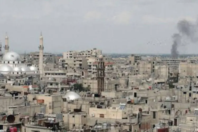 
	Regi&atilde;o de Homs, na S&iacute;ria, em 11 de abril de 2013: Homs, terceira maior cidade do pa&iacute;s, &eacute; considerada a &quot;capital da revolu&ccedil;&atilde;o&quot; pelos rebeldes
 (AFP)