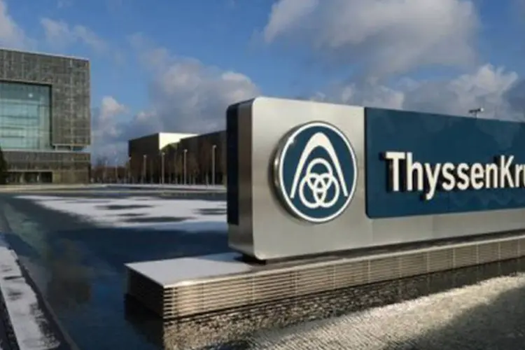 ThyssenKrupp: a empresa anunciou a redução do número de funcionários em funções administrativas
 (Patrik Stollarz/AFP)