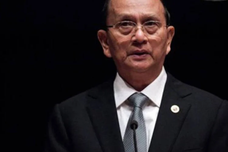
	O presidente de Mianmar, Thein Sein: &quot;o presidente birman&ecirc;s n&atilde;o utiliza os prisioneiros pol&iacute;ticos como um instrumento&quot;, disse porta-voz
 (Nicolas Asfouri/AFP)