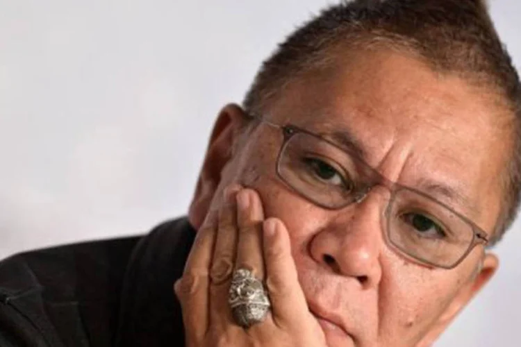 
	O cineasta japon&ecirc;s Takashi Miike, em entrevista coletiva: o pr&oacute;prio Miike reconheceu que o filme n&atilde;o deve receber nenhum pr&ecirc;mio que ser&aacute; atribu&iacute;do pelo J&uacute;ri de Cannes
 (Alberto Pizzoli/AFP)