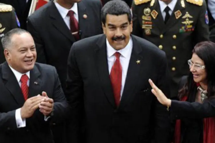 
	O presidente da Assembleia Nacional da Venezuela, Diosdado Cabello, durante posse de Nicol&aacute;s Maduro: Cabello afirmou que o chavismo tem uma &quot;unidade monol&iacute;tica&quot;
 (Leo Ramirez/AFP)