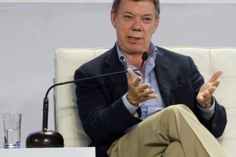 
	O presidente da Col&ocirc;mbia, Juan Manuel Santos: governo afirmou em nota que &quot;rejeita os atos de espionagem que violam o direito &agrave; intimidade das pessoas e das conven&ccedil;&otilde;es internacionais&quot;
 (Raúl Arboleda)