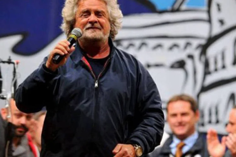 
	O ex-comediante Beppe Grillo: ele fez do fim do financiamento p&uacute;blico dos partidos uma de suas bandeiras
 (Tiziana Fabi/AFP)