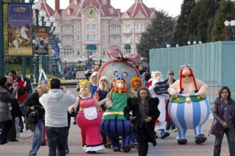 Eurodisney: o príncipe Fahd al-Saud visitou o parque de atrações entre 22 e 24 de maio
 (Pierre Verdy/AFP)