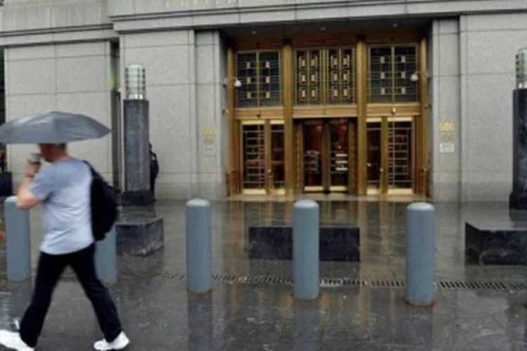 
	Entrada do tribunal, em Nova York: o grupo &eacute; o &uacute;nico a responder por seus atos perante os tribunais
 (Stan Honda/AFP)