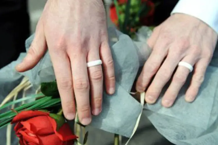 
	Casamento gay: permiss&atilde;o entra em vigor no in&iacute;cio do ano que vem
 (Fred Tanneau/AFP/AFP)