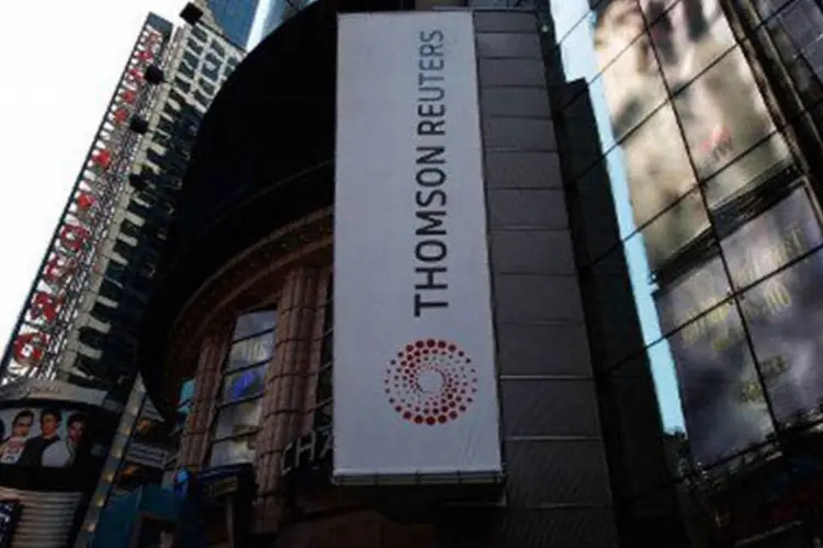 
	Pr&eacute;dio da Thomson Reuters na Times Square, em Nova York
 (Chris Hondros/AFP)