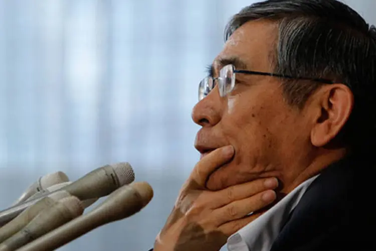 Haruhiko Kuroda: "não dá para determinar antecipadamente como se responderá, mas se algo de fato acontecer não vamos hesitar em responder", disse (Yuya Shino/Reuters/Reuters)