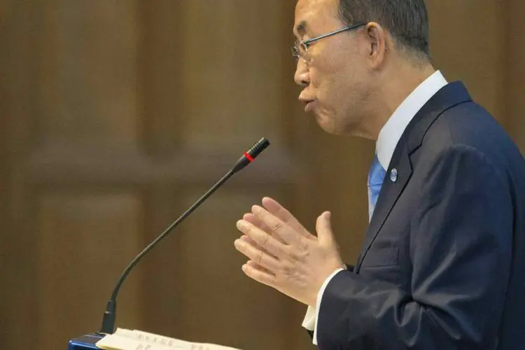 
	Ban Ki-moon:&nbsp;porta-voz recusou-se, mais uma vez, a avan&ccedil;ar com uma data concreta para a divulga&ccedil;&atilde;o das conclus&otilde;es da investiga&ccedil;&atilde;o da ONU
 (Michael Kooren/Reuters)