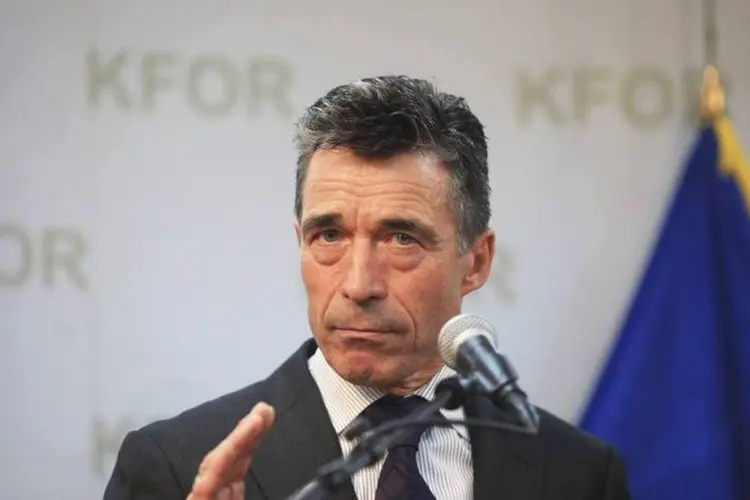 Secretário-geral da Otan, Anders Fogh Rasmussen: "consideramos o uso de armas químicas como uma ameaça para a paz", disse (Hazir Reka/Reuters)