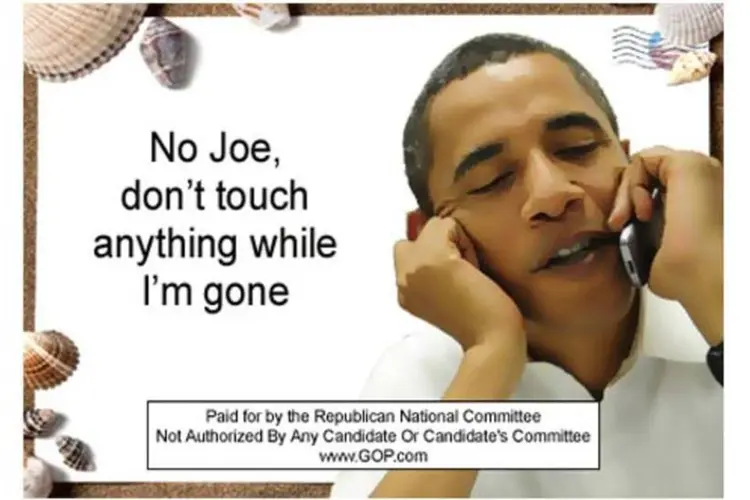 Cartão postal com foto de Obama (Reprodução/Republican National Comitee)