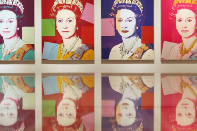 Pintura pop de Andy Warhol na Galeria Nacional de Retratos, em Londres (Oli Scarff/Getty Images)
