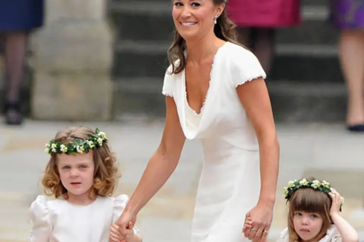 Pippa Middleton e as damas de honra durante o casamento real (Pascal Le Segretain/Getty Images)