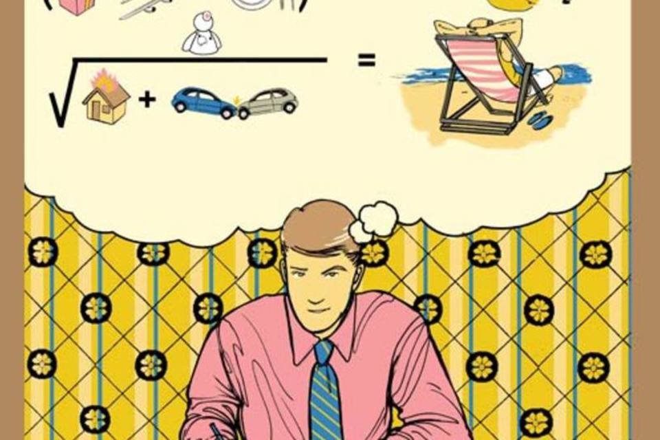 Ilustração - Homem planeja os gastos (Davi Augusto/EXAME.com)