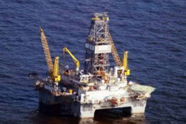 Área do vazamento de petróleo no Golfo do México (.)