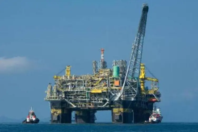 Plataforma da Petrobras: estatal descobre reserva de gás na Bacia do Espírito Santo (Divulgação/Petrobras)