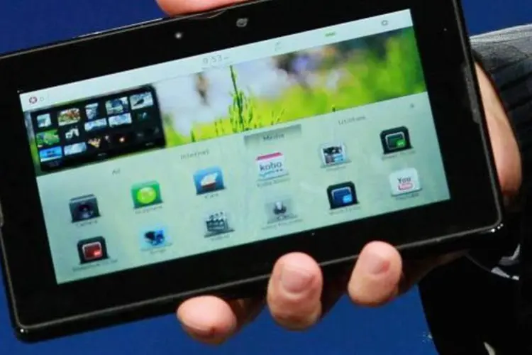 O tablet Blackberry PlayBook deve ser o primeiro produto da RIM a rodar aplicativos do Android  (Justin Sullivan/Getty Images)