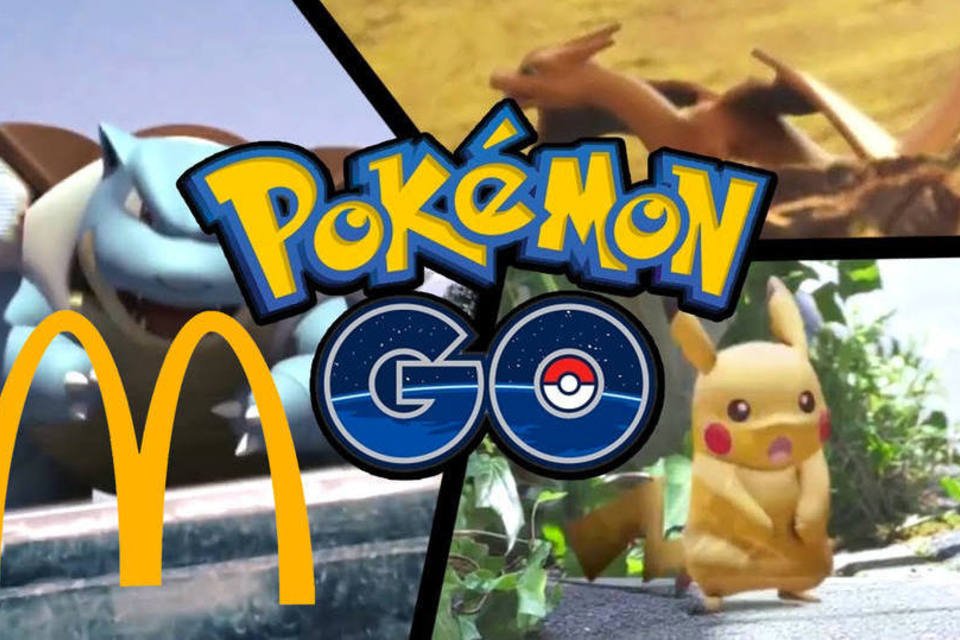 McDonald's: unidades da rede de fast-food podem virar ginásios Pokémon (Niantic/McDonalds/Montagem de EXAME.com)