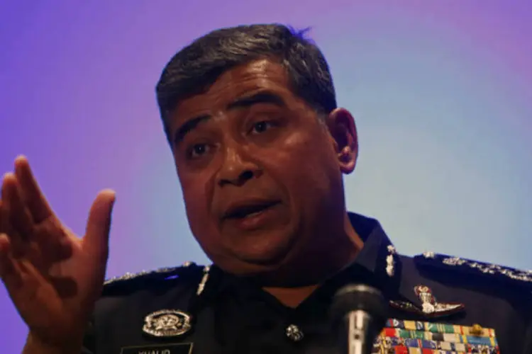 O chefe da polícia da Malásia, Khalid Abu Bakar: os suspeitos são dois iranianos que tentavam emigrar para a Europa, segundo Bakar (Edgar Su/Reuters)