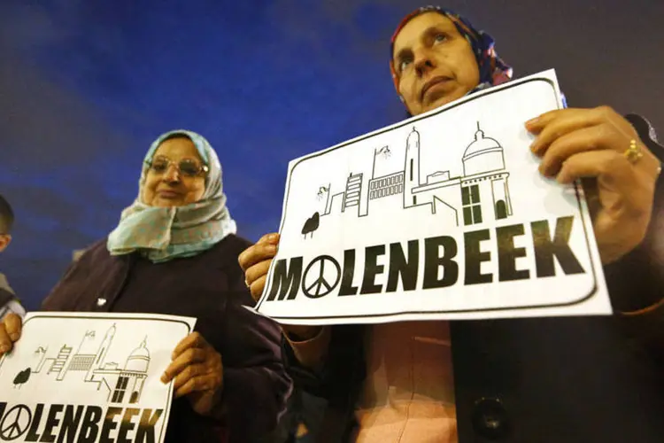 Manifestação em Molenbeek, em Bruxelas, contra ataques em Paris (REUTERS/Yves Herman)