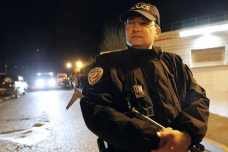 Policial participa de buscas pelo felino solto na região de Montevrain, perto de Paris (Matthieu Alexandre/AFP)