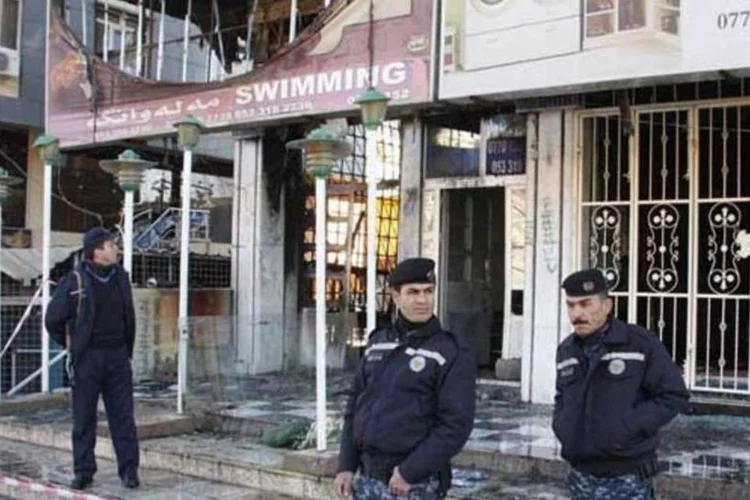 
	Policiais em uma regi&atilde;o curda no norte do Iraque: O ataque foi praticado contra membros da mil&iacute;cia Sahwa, criada em 2006 por chefes tribais para combater a Al-Qaeda
 (AFP/ Shwan Mohammed)