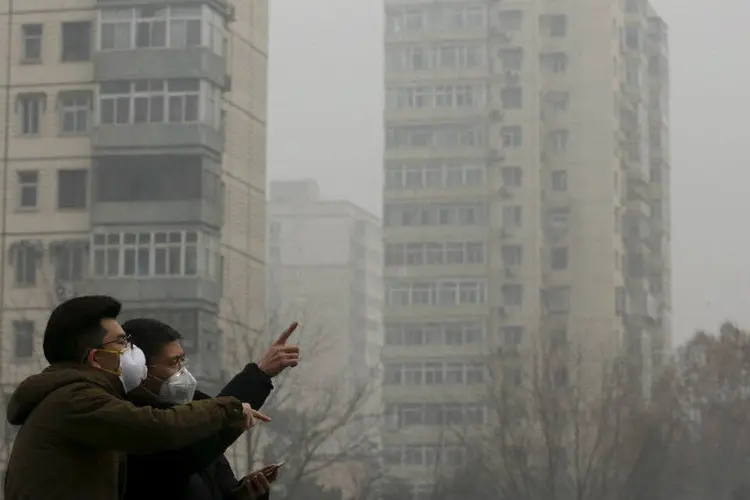 Poluição em Pequim, na China (Kim Kyung-Hoon/Reuters)