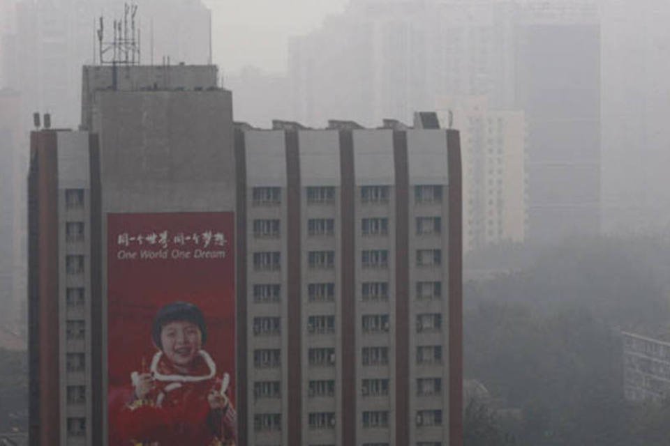 
	Polui&ccedil;&atilde;o no ar da China:&nbsp;a quantidade de emiss&otilde;es globais de CO2 equivalente (CO2e) s&oacute; tem crescido
 (Paula Bronstein/Getty Images)
