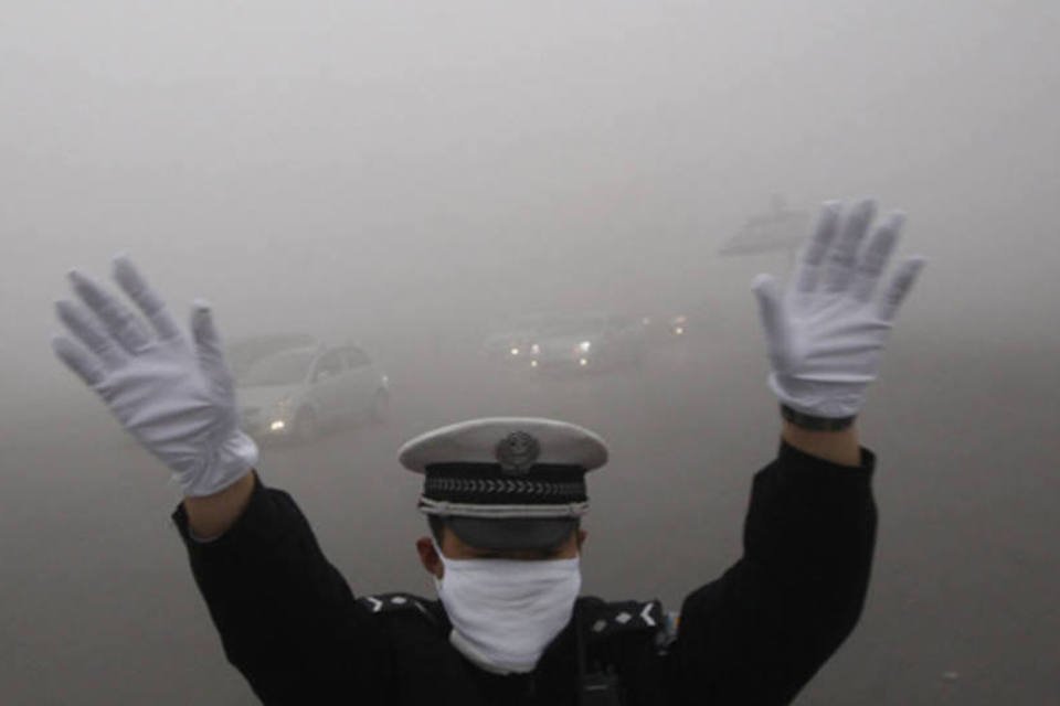 Imagens impressionantes mostram a poluição do ar na China