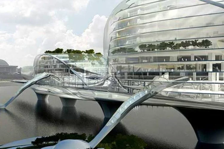 Ponte desenhada pelo arquiteto Byung Ju Lee, na Coréia do Sul (Divulgação/PLANNING KOREA)