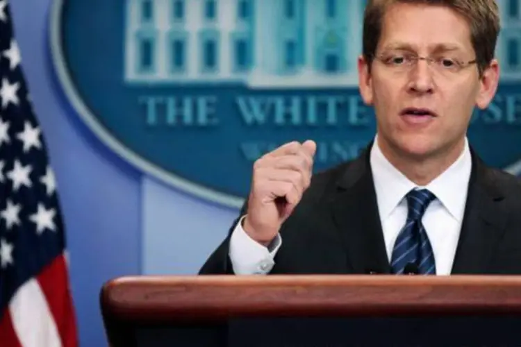 "'A brutalidade ocorrida na cidade de Homs é vergonhosa e horrorosa, e deve ser condenada por todas as nações do mundo" afirmou o porta-voz Jay Carney (Chip Somodevilla/Getty Images)