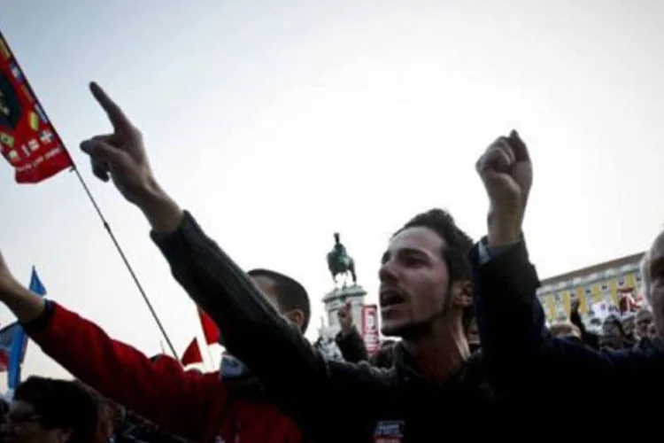Portugueses protestam contra medidas de austeridade do governo
 (Patricia de Melo Moreira/AFP)