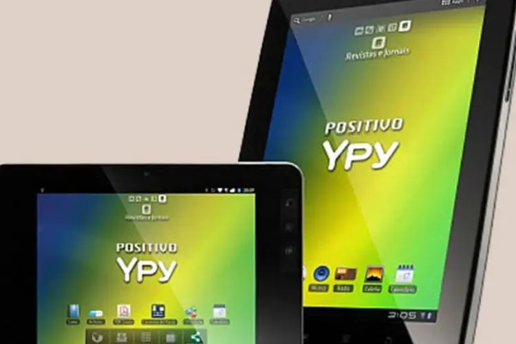 Os tablets Positivo Ypy 7 e Ypy 10 rodam diferentes versões do sistema Android, do Google, e já vêm carregados de conteúdo nacional (Divulgação)
