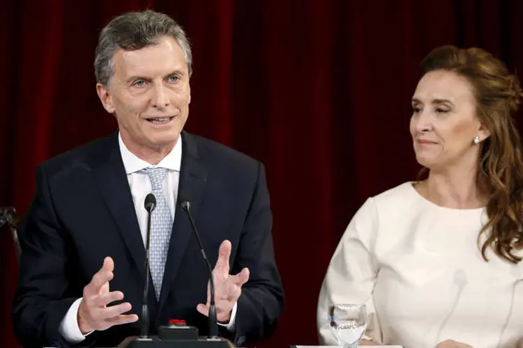 
	Novo governo: durante a cerim&ocirc;nia de posse, no Congresso argentino, Macri disse se sentir &quot;mais otimista do que nunca&quot;
 (Andres Stapff / Reuters)