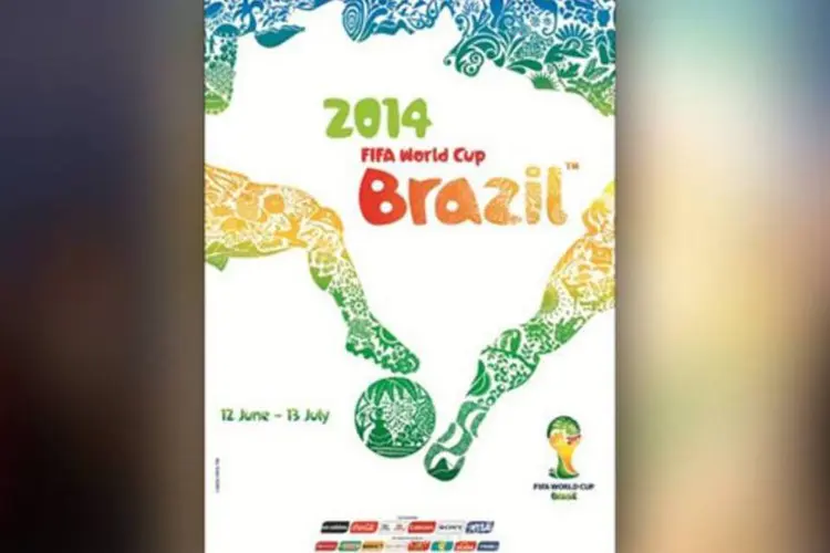 
	Poster da Copa do Mundo 2014: cria&ccedil;&atilde;o foi da ag&ecirc;ncia Crama, que ganhou a disputa com outros dois concorrentes ap&oacute;s vota&ccedil;&atilde;o de uma comiss&atilde;o julgadora
 (Divulgação/ Fifa)