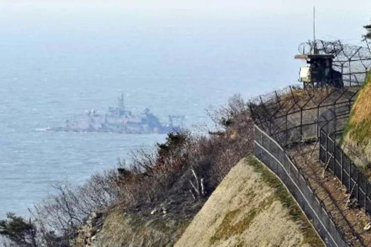 Posto militar sul-coreano perto das águas disputadas do Mar Amarelo (Jung Yeon-Je/AFP)