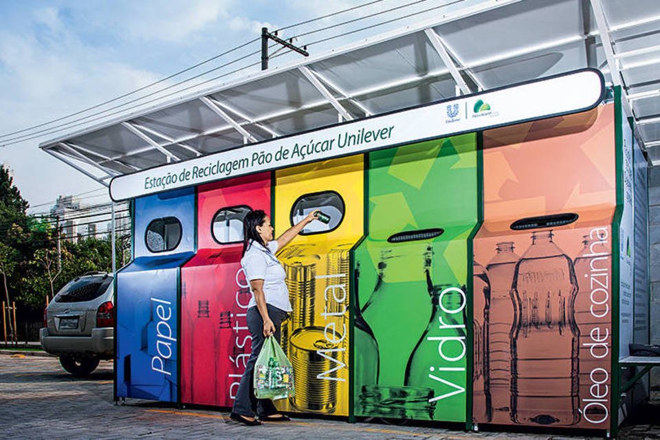 Posto de Coleta no Pão de Açúcar: mudanças para incentivar os consumidores a reciclar (Leandro Fonseca/Exame)