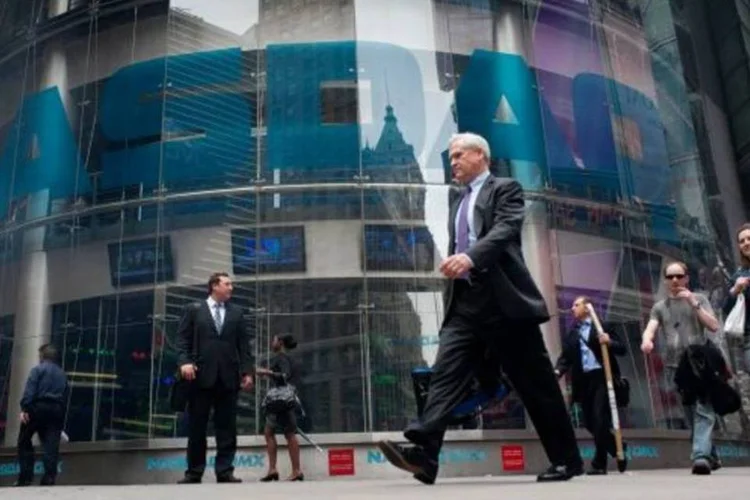 
	Pr&eacute;dio da Nasdaq no Times Square: bolsa&nbsp;informou que estava &quot;profundamente desapontada&quot; com a paralisa&ccedil;&atilde;o de tr&ecirc;s horas ocorrida em 22 de agosto
 (Keith Bedford/Reuters)