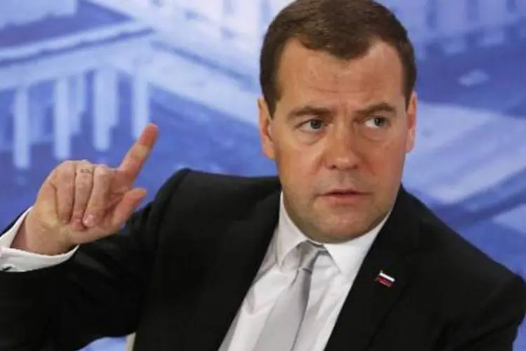 
	O premi&ecirc; russo, Dmitry Medvedev: primeiro-ministro pediu aos seus vices que ampliem o bloqueio das importa&ccedil;&otilde;es pelo mesmo per&iacute;odo em que forem mantidas as san&ccedil;&otilde;es contra a R&uacute;ssia
 (Dmitry Astakhov/AFP)