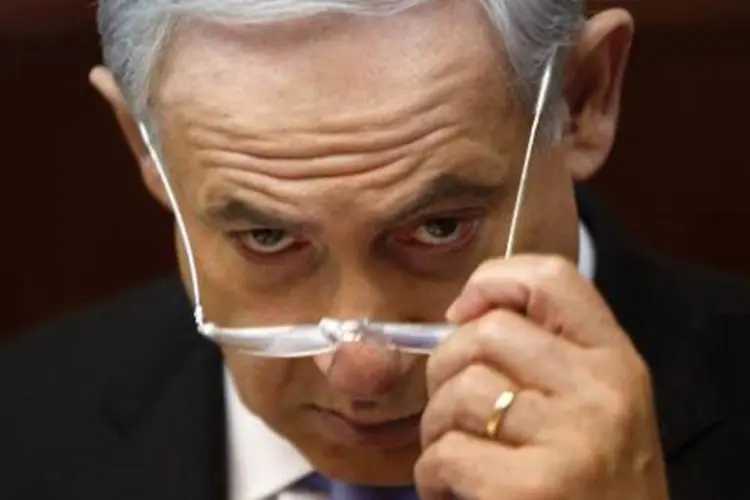 
	O premi&ecirc; de Israel, Benjamin Netanyahu: &quot;conquistas no campo de batalha s&atilde;o claras&quot;
 (Gali Tibbon/AFP)