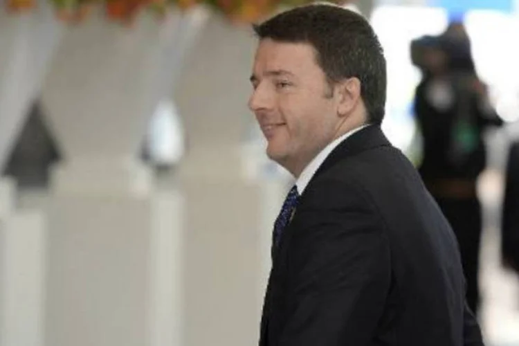 O premiê da Itália, Matteo Renzi: Renzi deu a sua visão do novo Senado: "ele não votará a confiança no governo nem o orçamento" (Marco de Swart/AFP)