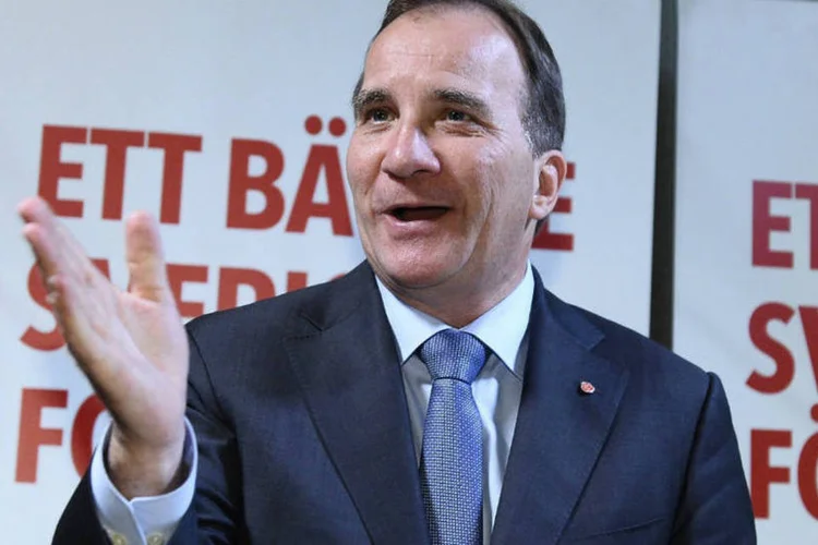 Stefan Löfven, primeiro-ministro da Suécia: "a Suécia está em uma situação difícil" (Claudio Bresciani/TT News Agency/Reuters)