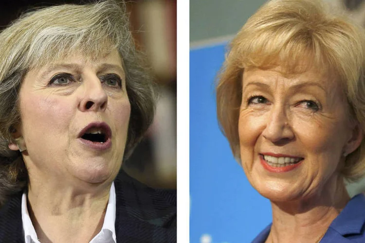 
	Theresa May e Andrea Leadsom: ambas as candidatas se submeter&atilde;o agora a uma escolha entre os 150 mil filiados do partido
 (Reuters)