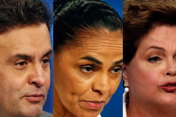 
	A&eacute;cio Neves, Dilma Rousseff e Marina Silva: candidatos se enfrentam nas urnas no pr&oacute;ximo domingo (5)
 (Montagem/EXAME.com)