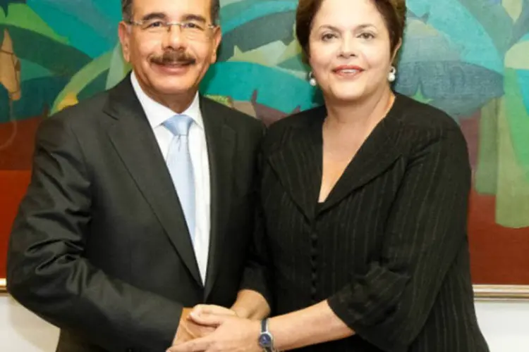 
	Danilo Medina, presidente da Rep&uacute;blica Dominicana, e Dilma Rousseff: presidente brasileira visitar&aacute; o pa&iacute;s em 2013
 (Roberto Stuckert Filho/PR)