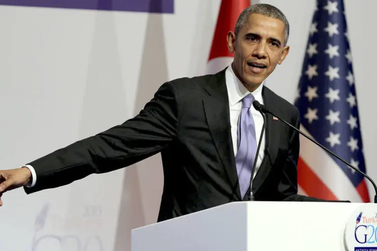 
	Barack Obama: o presidente dos EUA tem agora que sancionar a lei, que inclui o bloqueio de ativos e a imposi&ccedil;&atilde;o de proibi&ccedil;&otilde;es de viagem
 (Kaan Soyturk / Reuters)